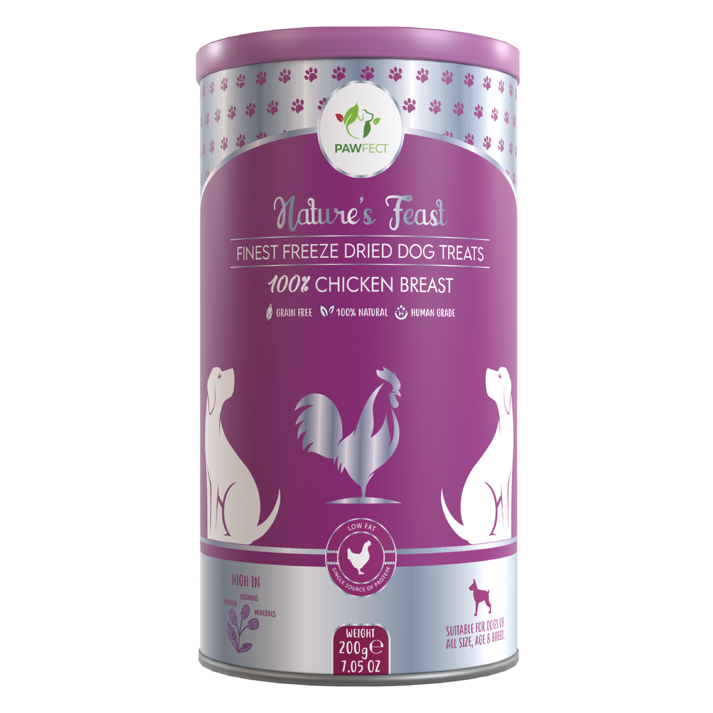 Freeze Dried Dog Treats: Chicken Breast (200g/7oz)