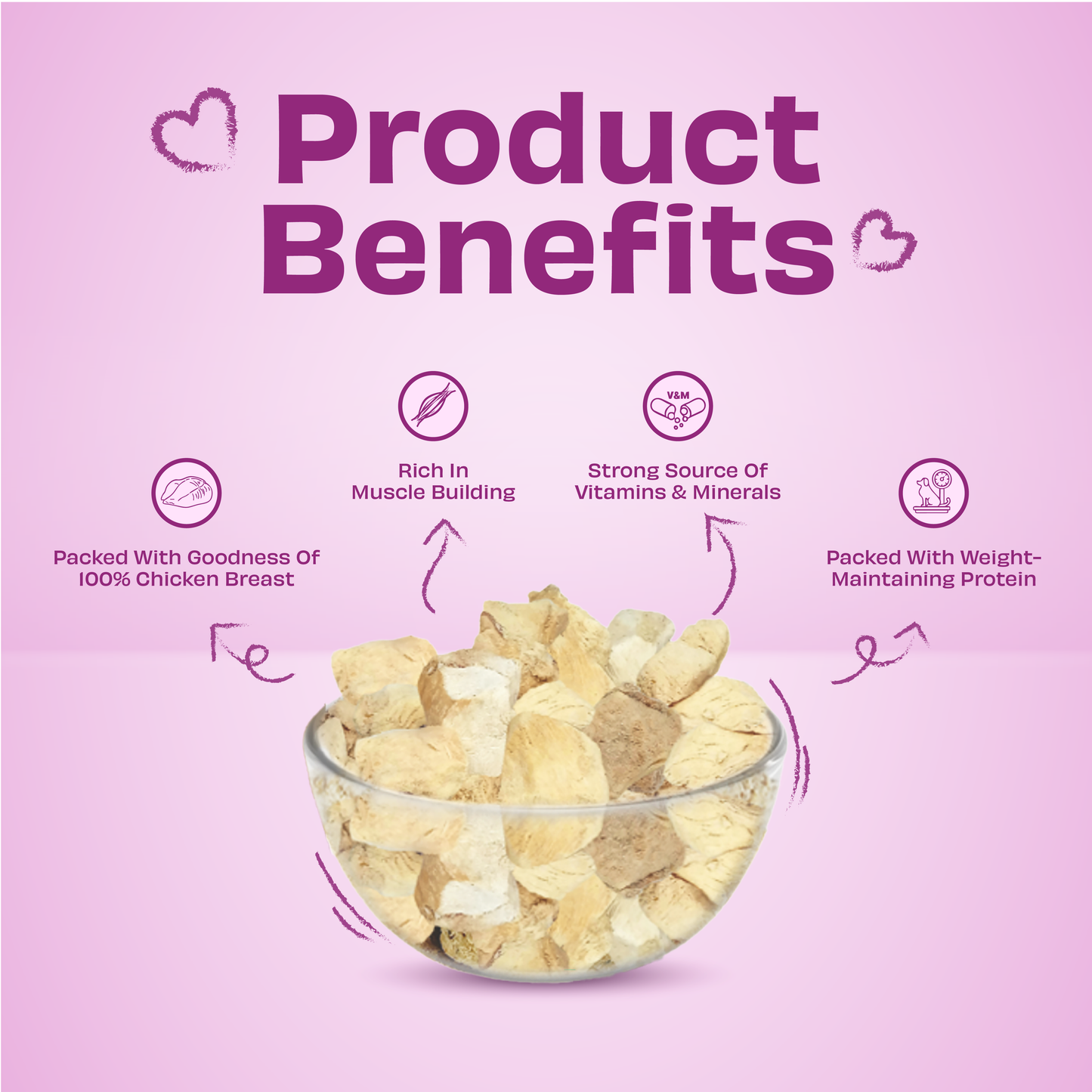 Freeze Dried Dog Treats: Chicken Breast (200g/7oz)