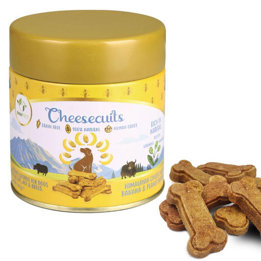 Cheesecuits Cheesy Dog Biscuits with Banana and Peanut Butter (100g/3.53oz)