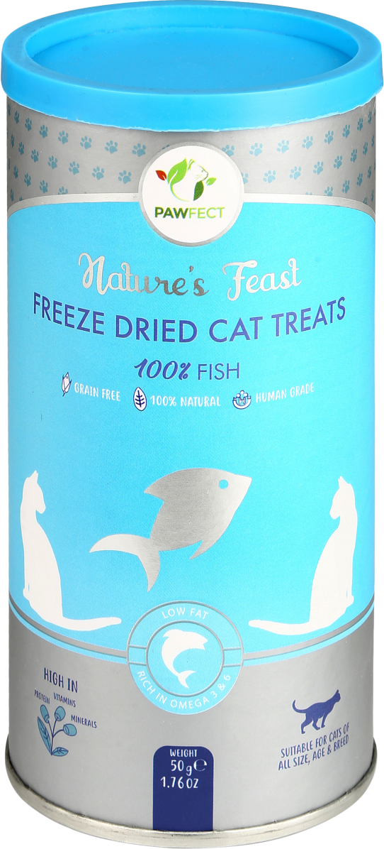 Nature s Feast Freeze Dried Cat Treats Fish Meat 50g 1.76oz 2 Pawfect Pet Foods