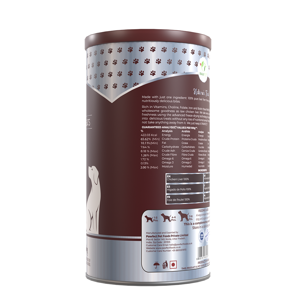 Freeze Dried Dog Treats: Chicken Liver (200g/7oz)