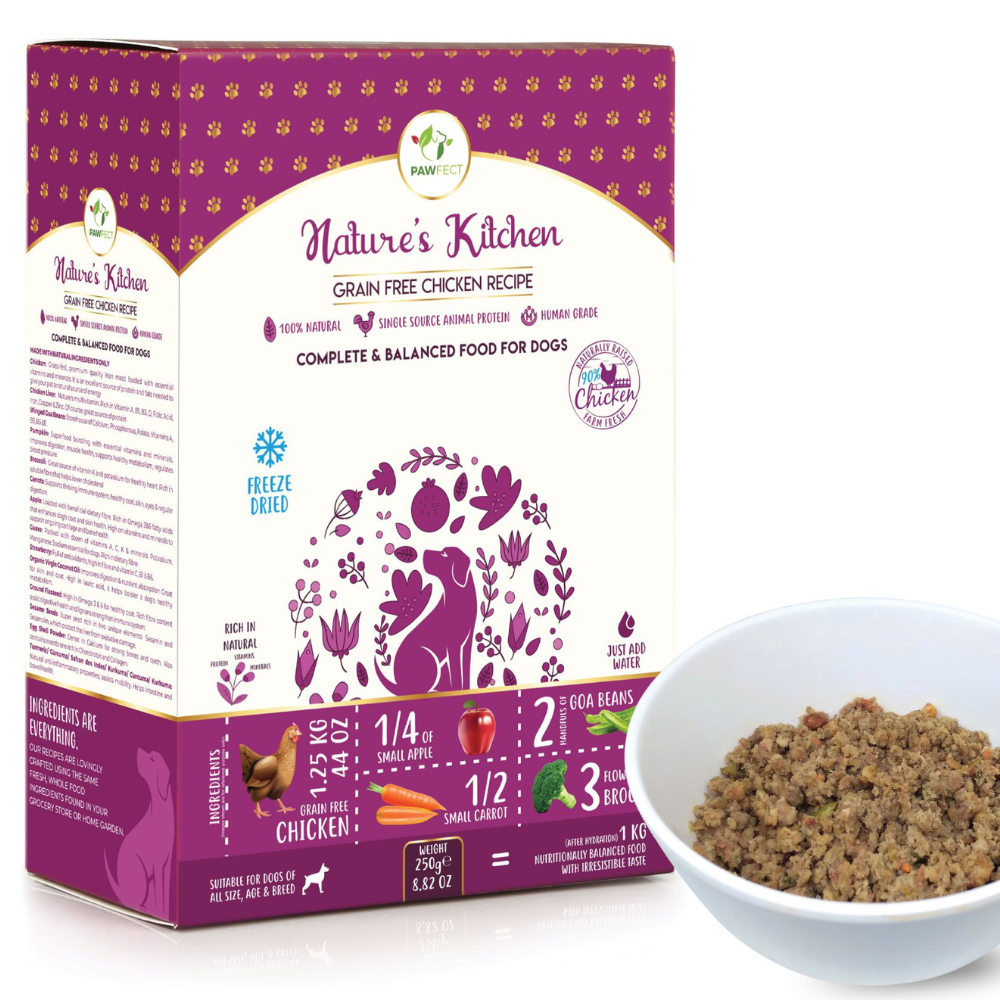 Pawfect Nature's Kitchen Freeze Dried Dog Food Trial Pack - Pack of 3