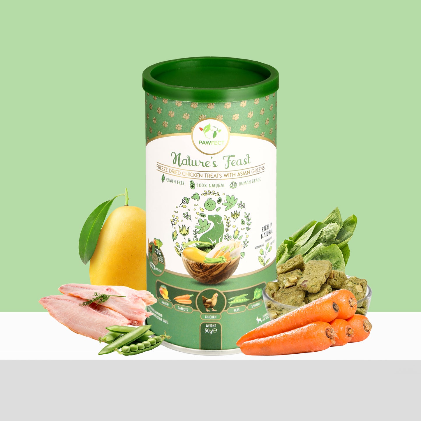 Pawfect Nature's Feast Dog Treats Trial Pack - Pack of 5