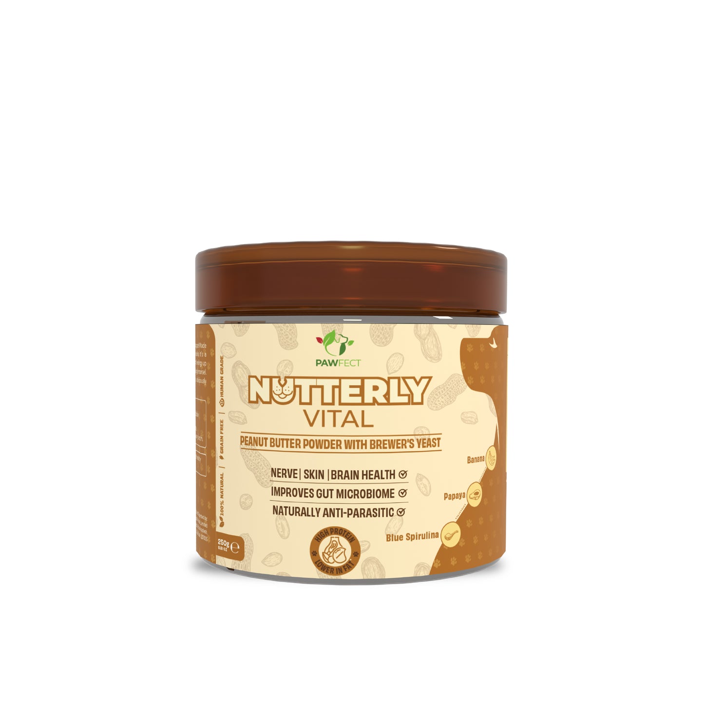 Pawfect Foods Nutterly Vital Peanut Butter Powder Food Topper