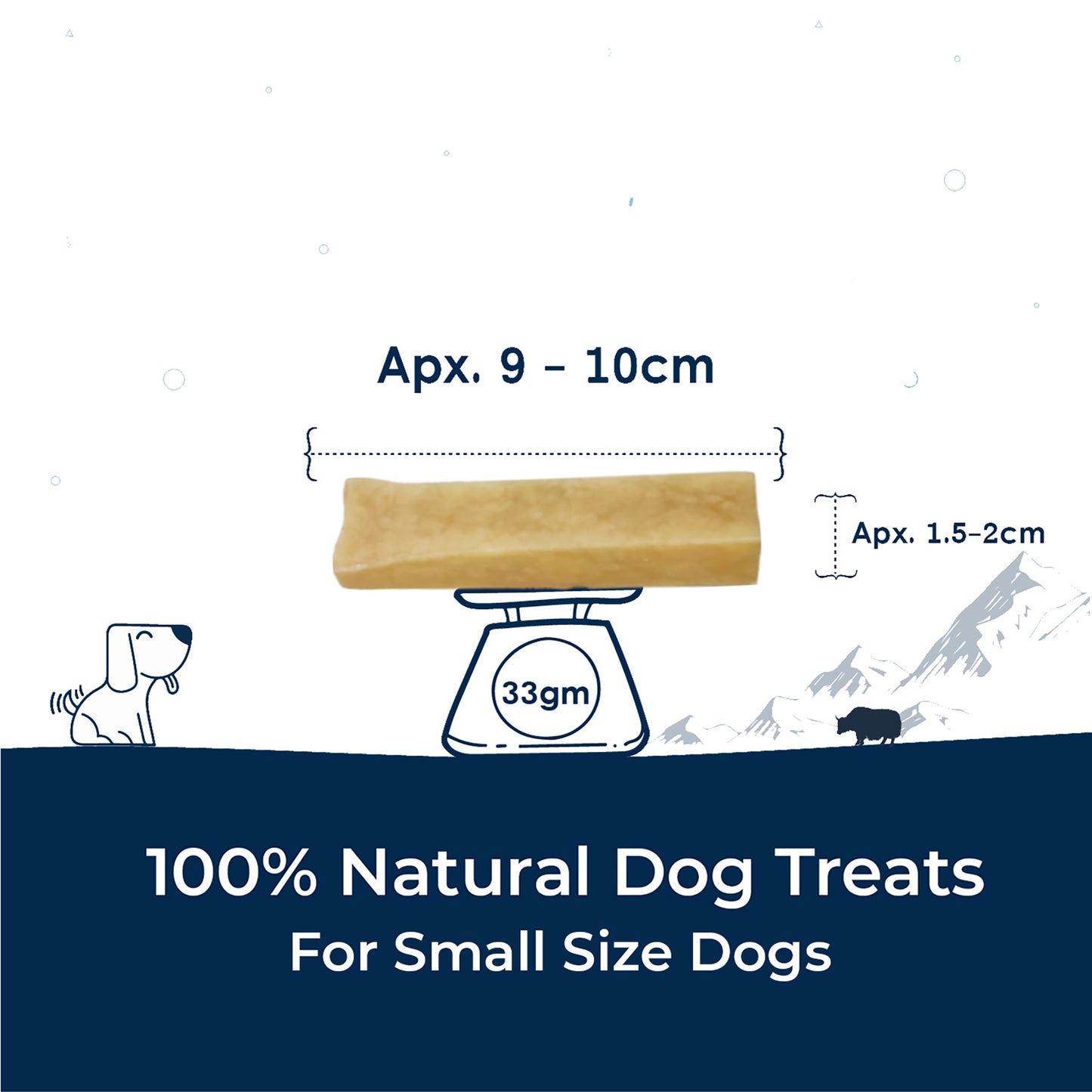 Himalayan Cheese Dental Chews - Original - Pack of 1 Chew for Small Sized Dogs (33g/1.16oz)