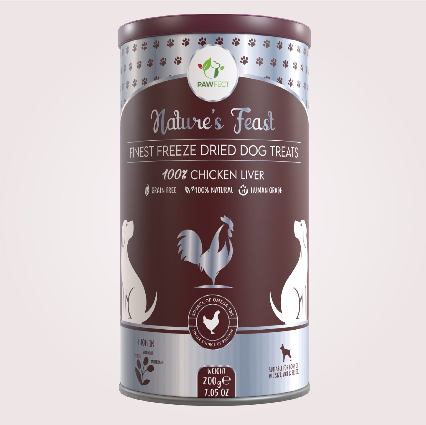 Freeze Dried Dog Treats: Chicken Liver (200g/7oz)