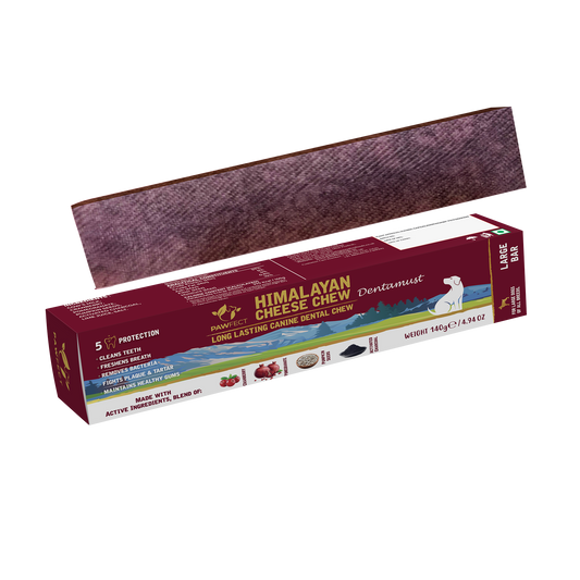 Himalayan Cheese Chew - Dentamust infused with Cranberry: Pack of 1 Chew for Large Sized Dogs (140g/4.93oz)