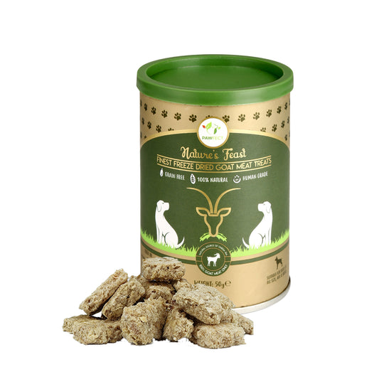 Nature's Feast Freeze Dried Dog Treats: Goat Meat (50g/1.76oz)