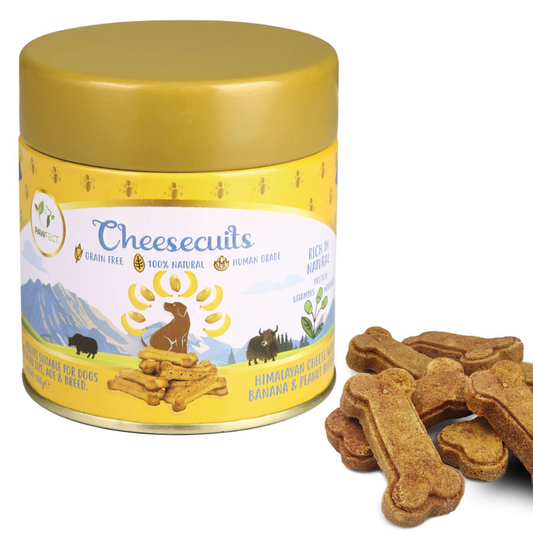 Cheesecuits Cheesy Dog Biscuits with Banana and Peanut Butter (100g/3.53oz) (Chewy)