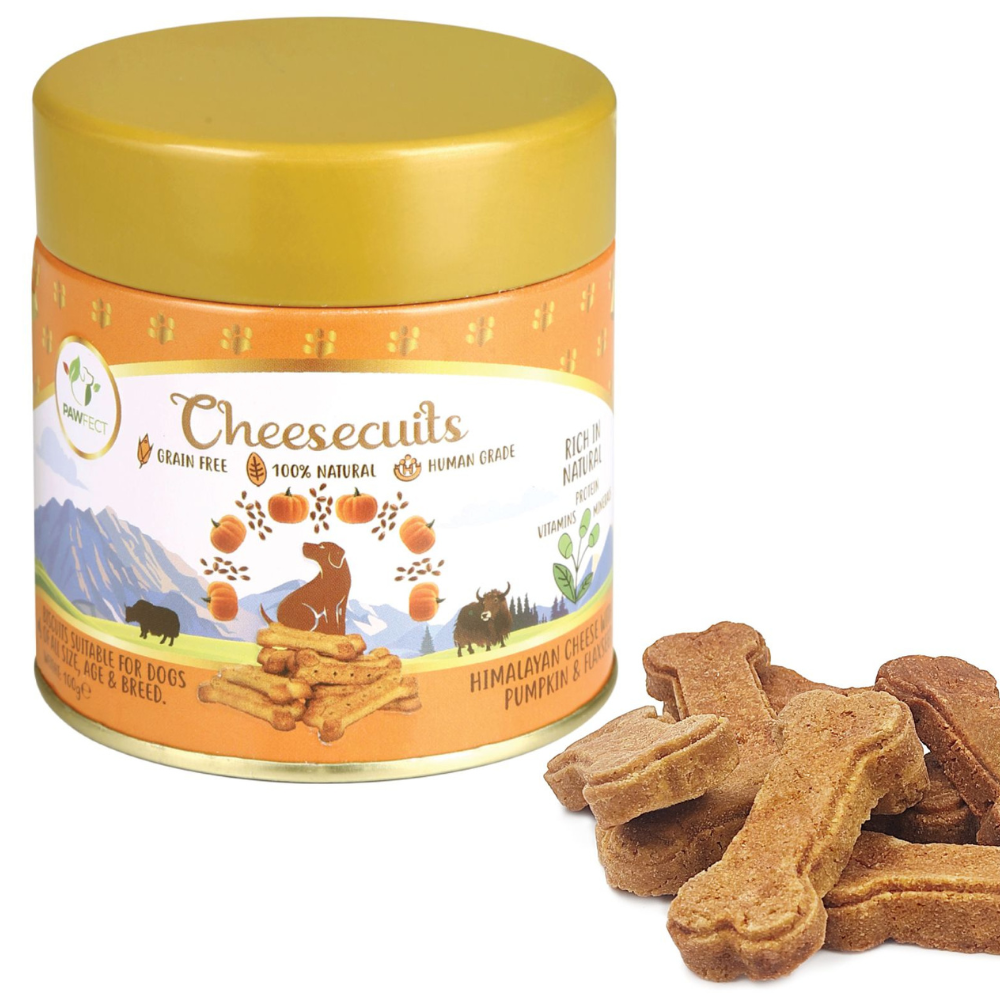 Pawfect Foods Cheesecuits Cheesy Dog Biscuits With Pumpkin and Flaxseed Treats