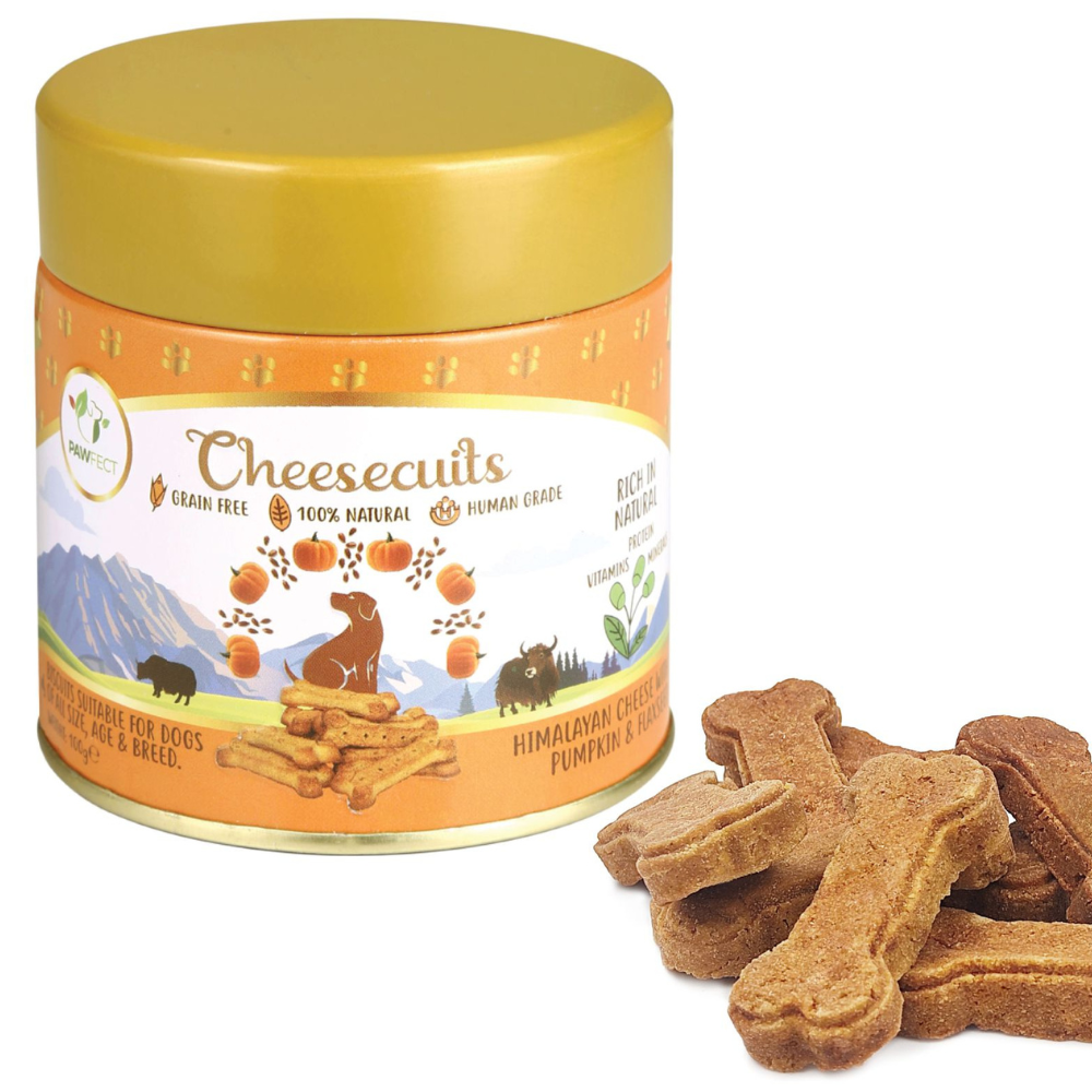 Cheesecuits Cheesy Dog Biscuits with Pumpkin and Flaxseed (100g/3.53oz) (Chewy)