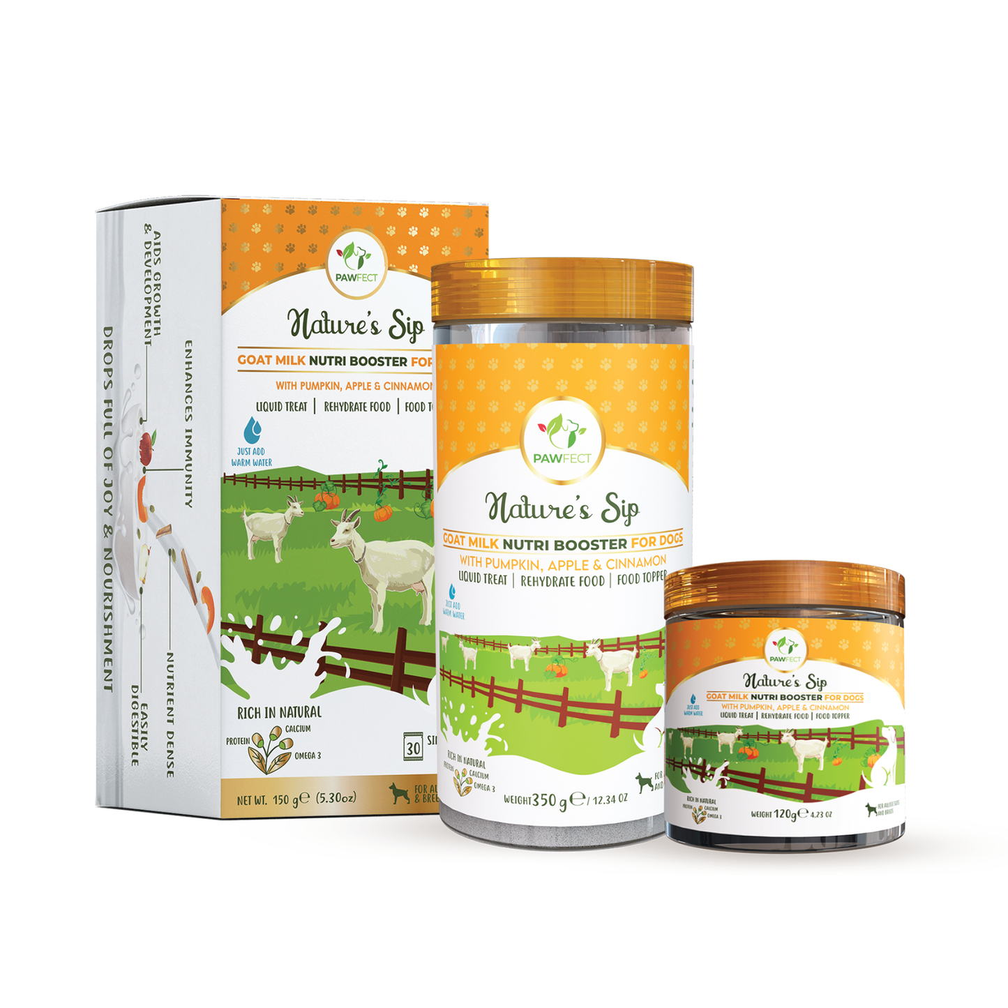 Nature's Sip for Dogs: Goat's Milk with Pumpkin, Pumpkin Seeds, Apple & Cinnamon