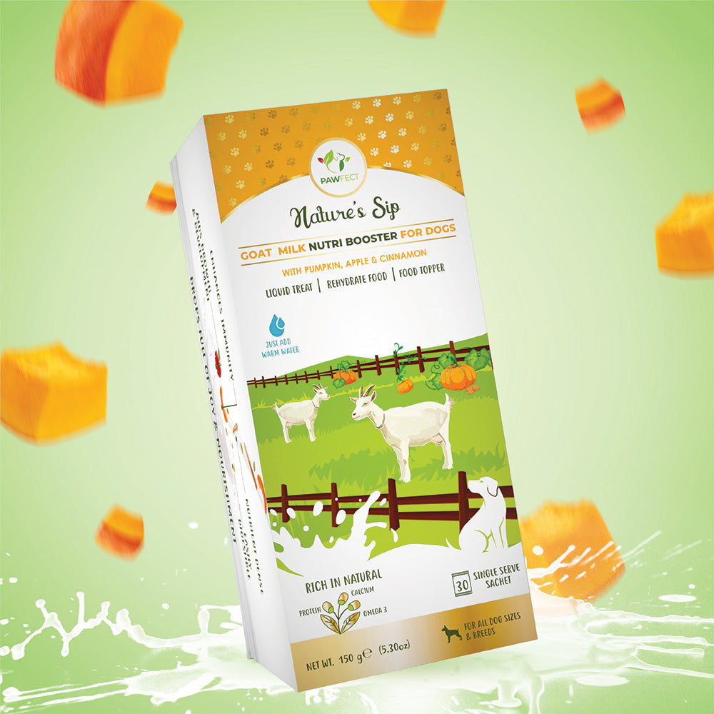 Nature's Sip for Dogs: Goat's Milk with Pumpkin, Pumpkin Seeds, Apple & Cinnamon