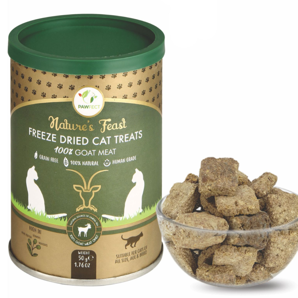 Nature's Feast Freeze Dried Cat Treats: Goat Meat (50g/1.76oz) (Chewy)