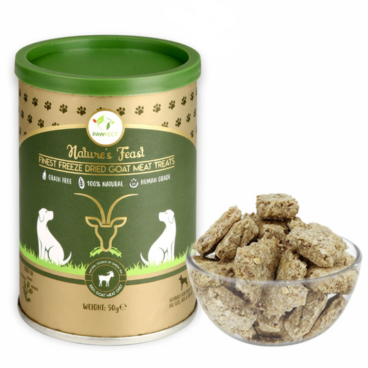 Nature's Feast Freeze Dried Dog Treats: Goat Meat (50g/1.76oz)