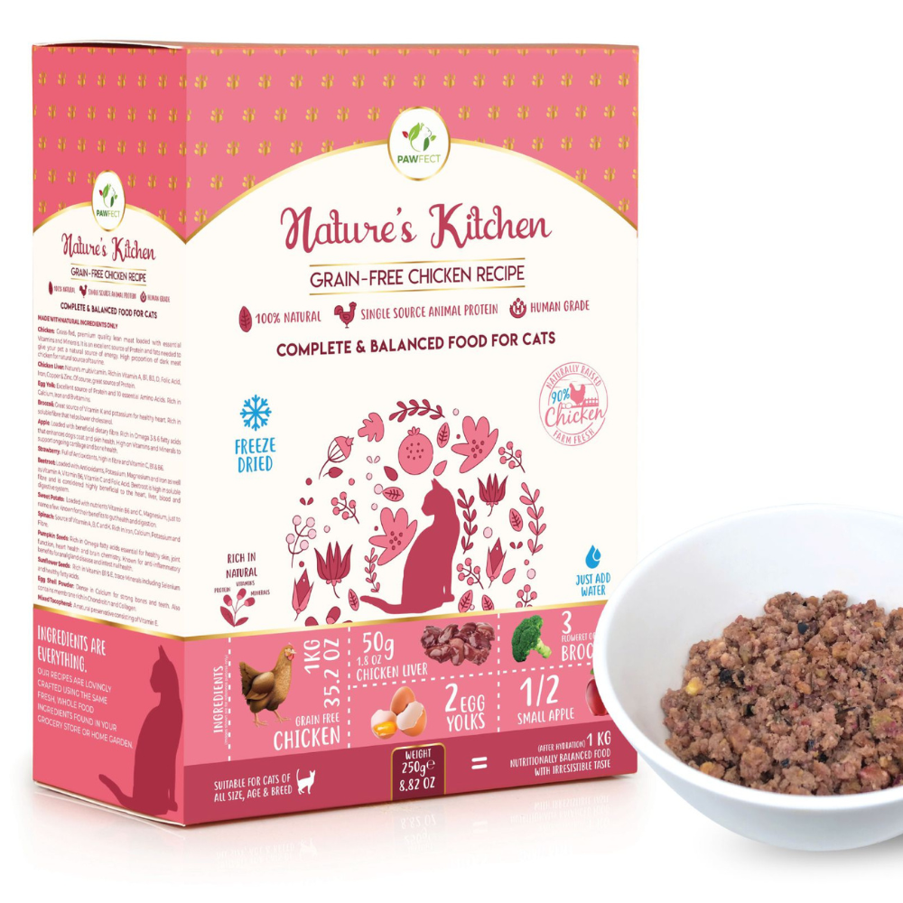 Pawfect Foods Nature's Kitchen Grain Free Chicken Recipe Freeze-Dried Cat Food