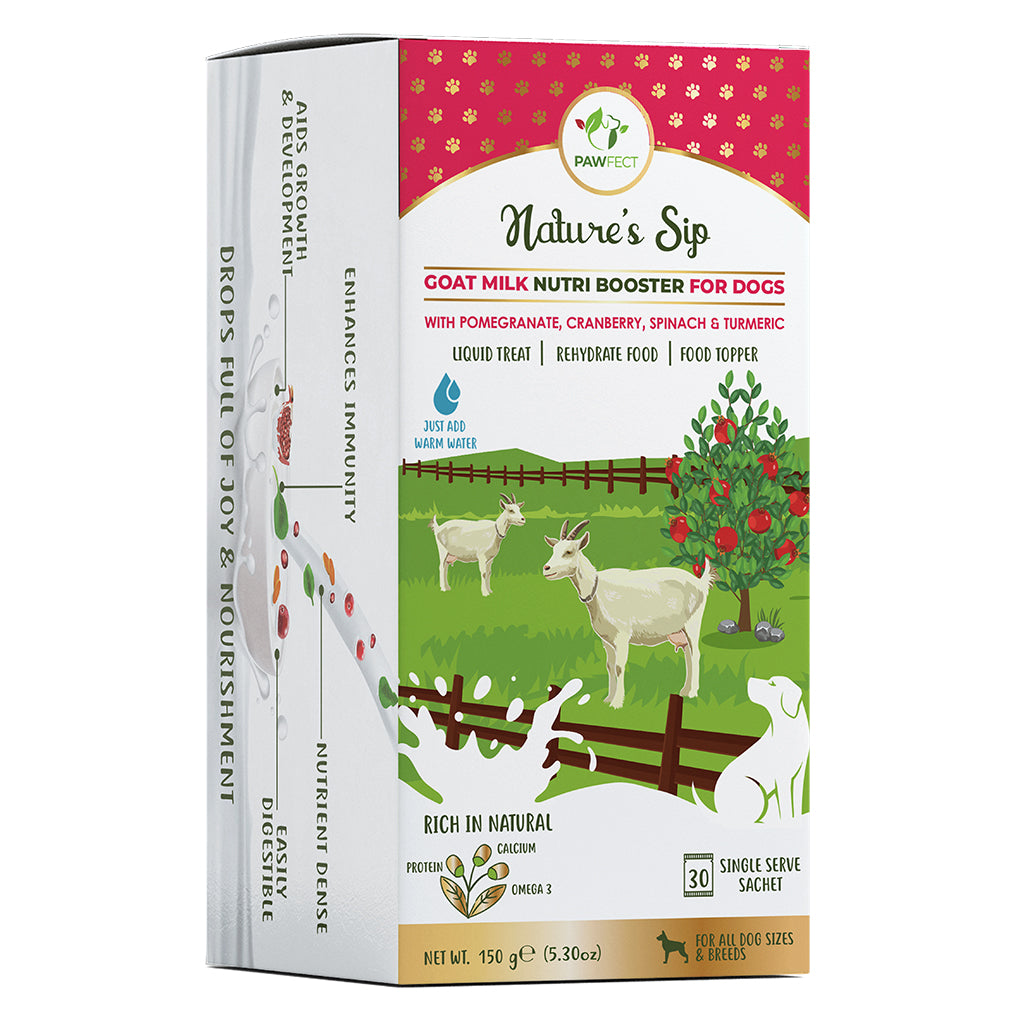 Pawfect Foods Nature's Sip Goat Milk With Pomegranate & Cranberry Supplement