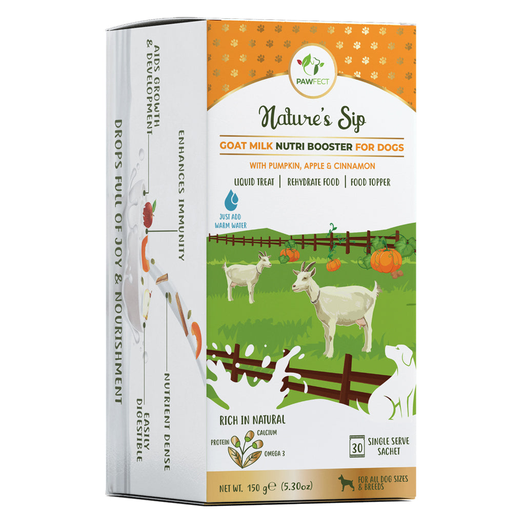 Nature's Sip for Dogs: Goat's Milk with Pumpkin, Pumpkin Seeds, Apple & Cinnamon