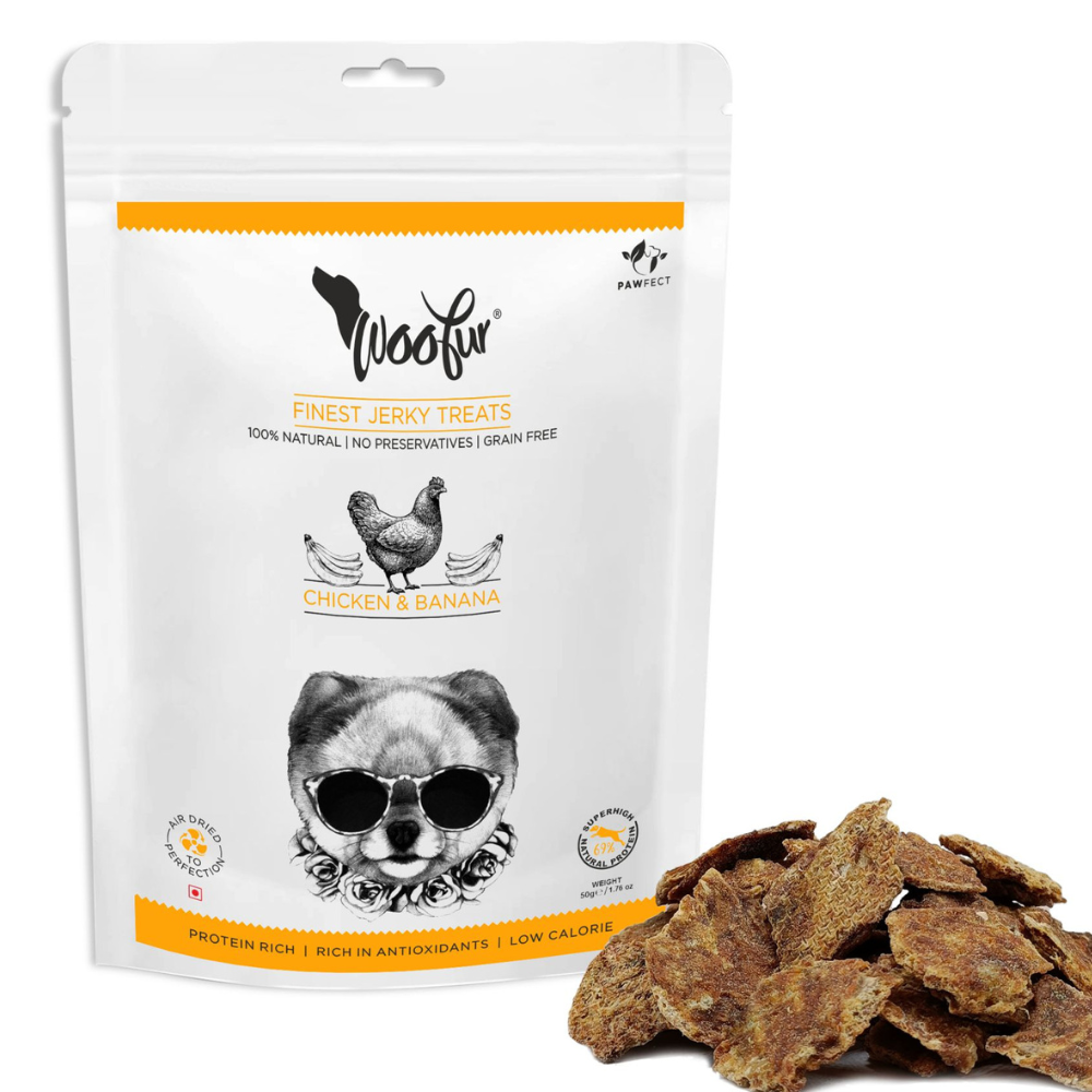 Woofur Jerky Treats: Chicken & Banana (50g/1.76oz) (Chewy)