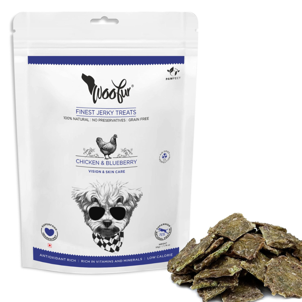 Woofur Jerky Treats: Chicken & Bluberries (50g/1.76oz) (Chewy)