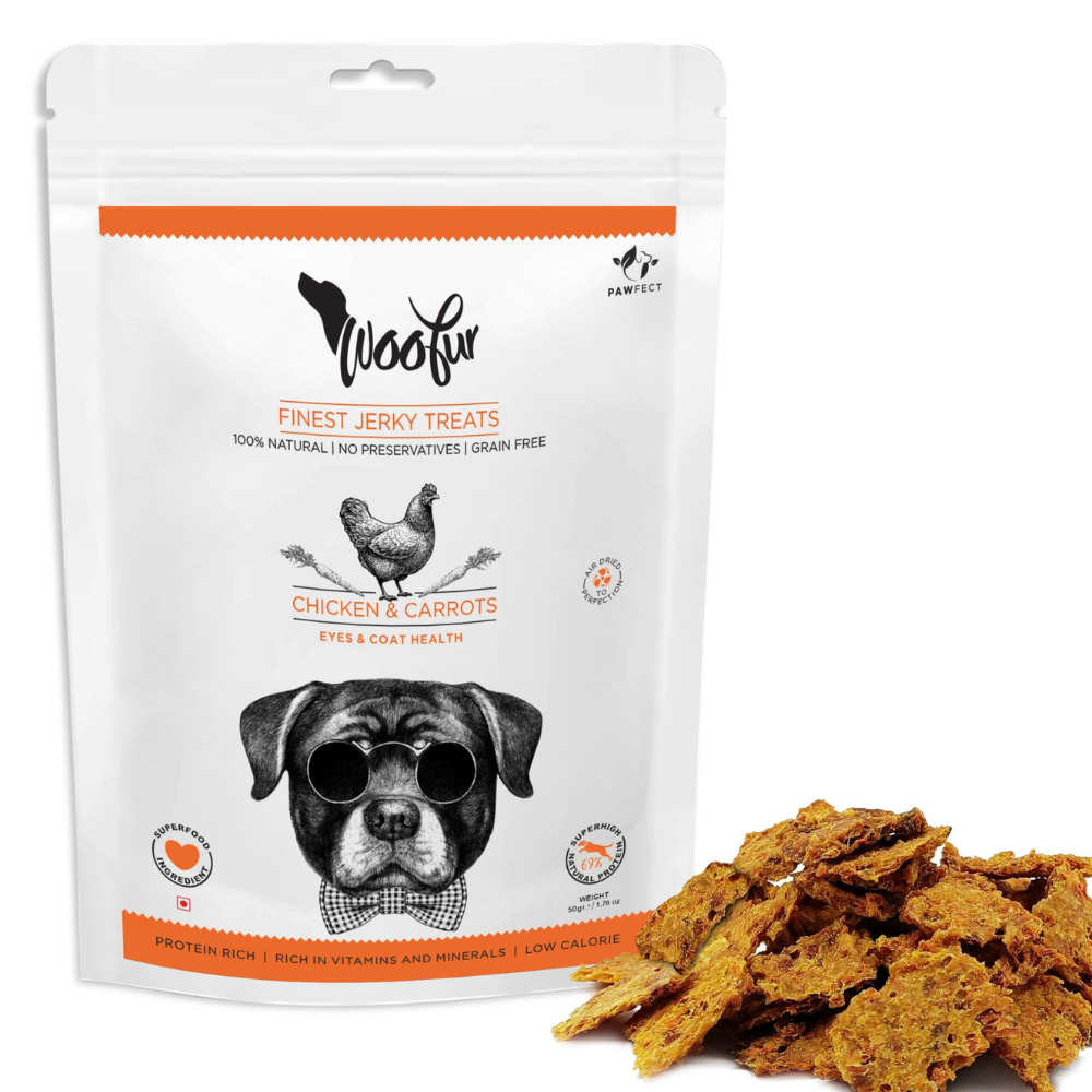 Woofur Jerky Treats: Chicken & Carrot (50g/1.76oz)