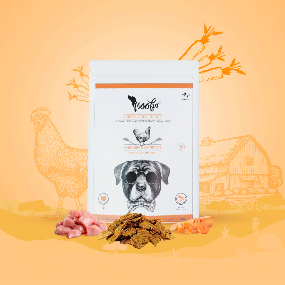 Woofur Jerky Treats: Chicken & Carrot (50g/1.76oz)