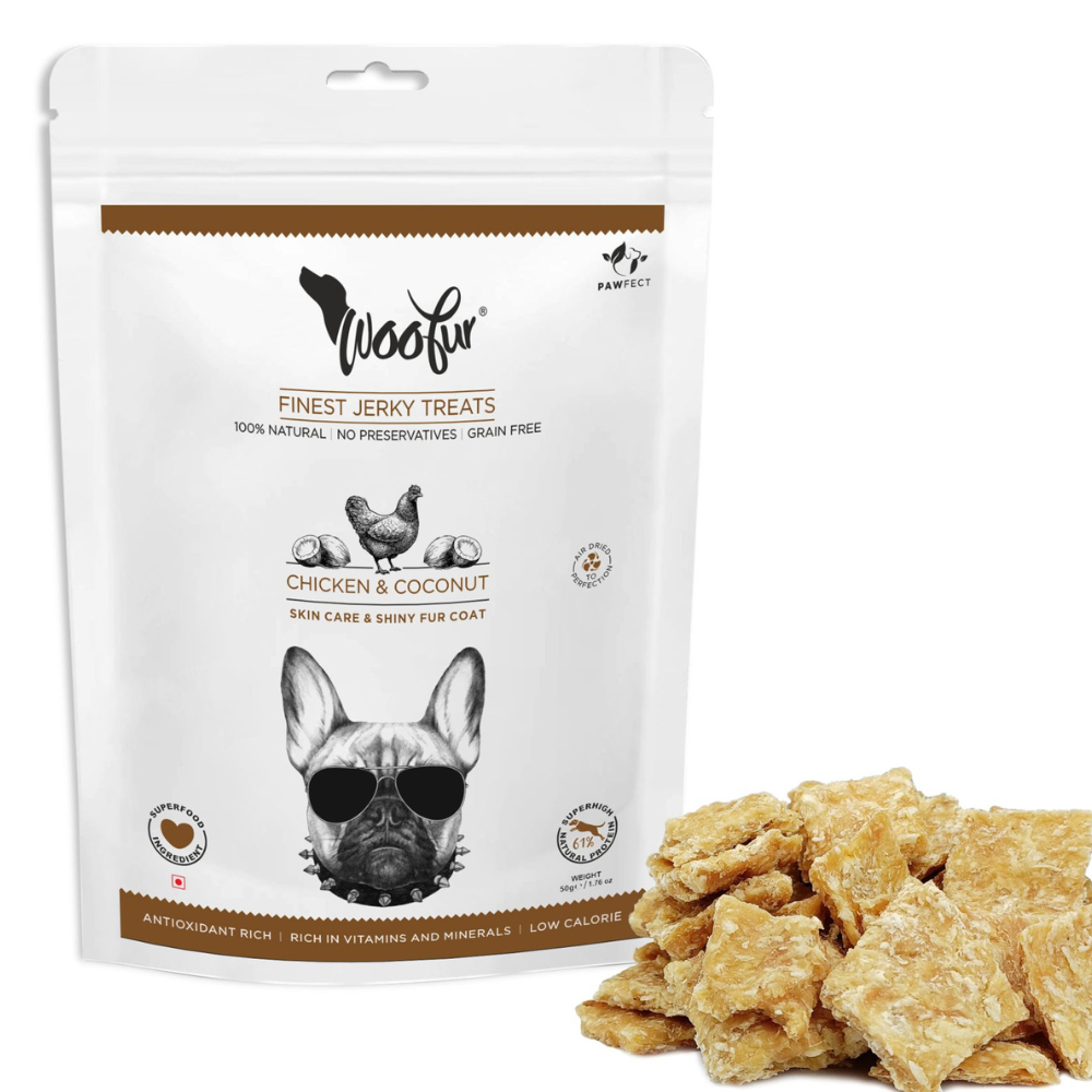 Woofur Jerky Treats: Chicken & Coconut (50g/1.76oz) (Chewy)