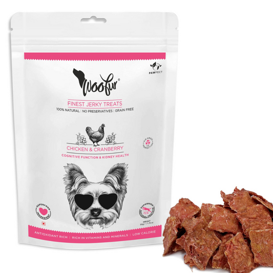 Woofur Jerky Treats: Chicken & Cranberries (50g/1.76oz)