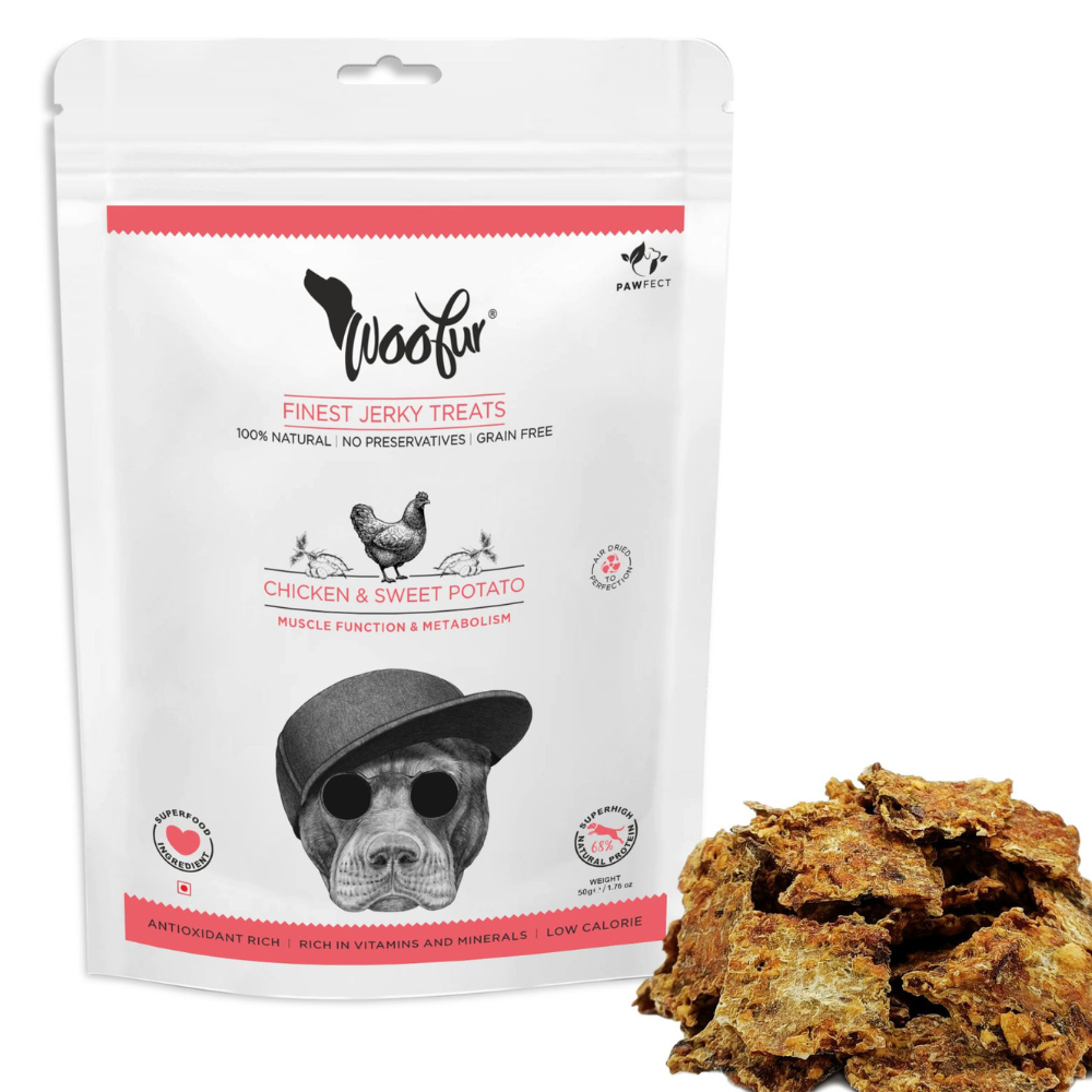 Woofur Jerky Treats: Chicken & Sweet Potato (50g/1.76oz)