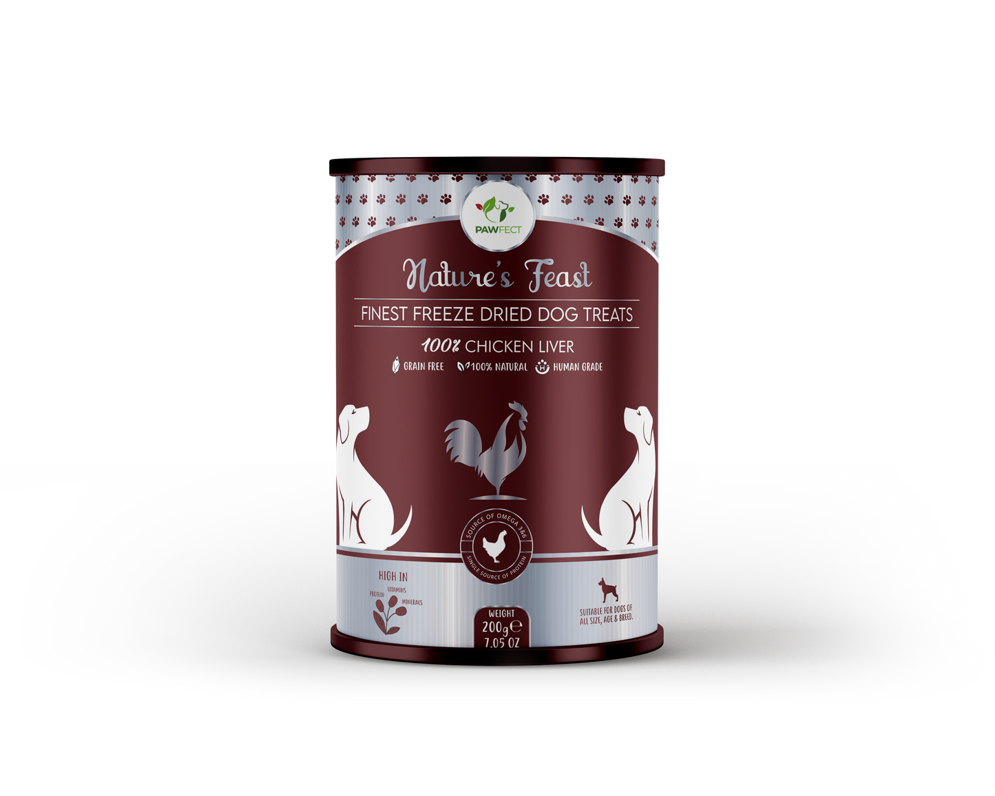 Freeze Dried Dog Treats: Chicken Liver (200g/7oz)