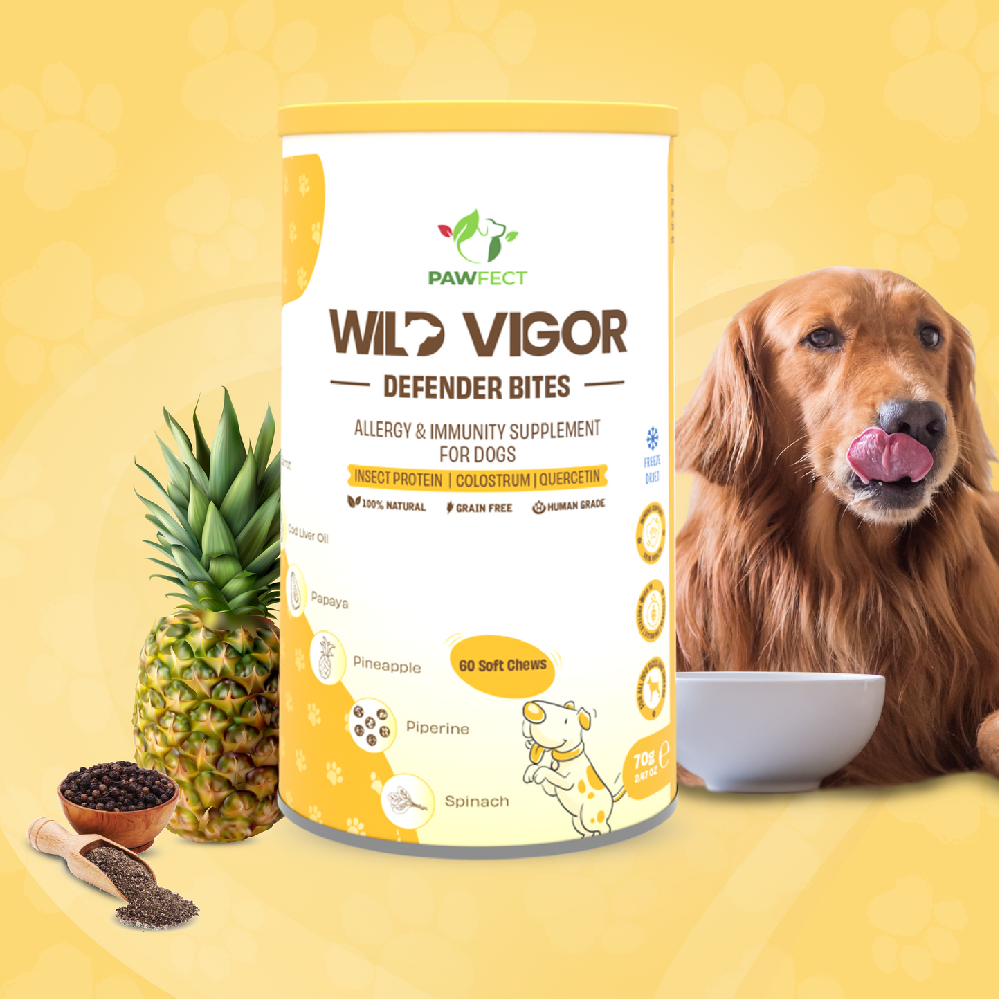 Pawfect Wild Vigor Defender Bites (70g/2.46oz)