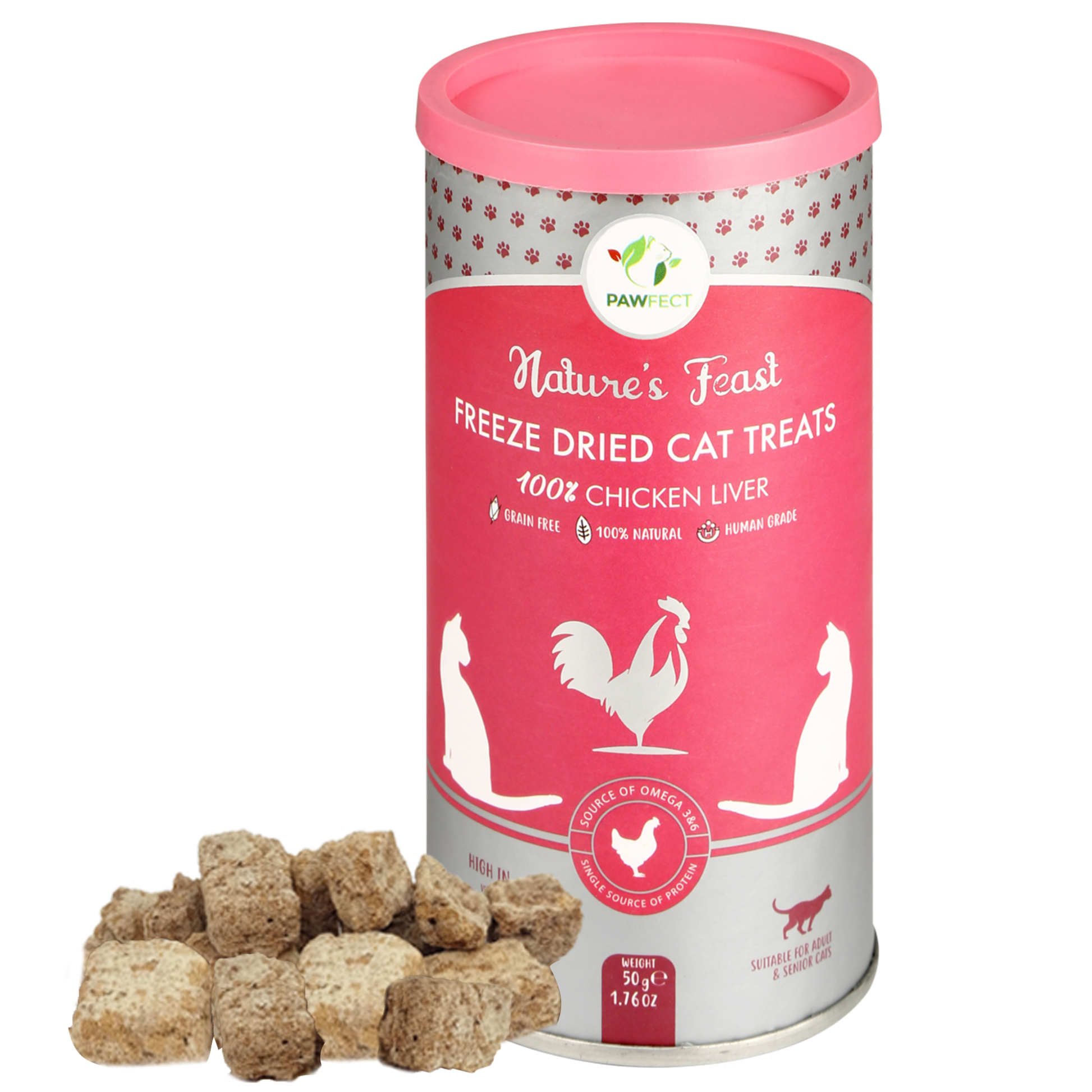 Pawfect Foods Nature's Feast Chicken Liver Freeze-Dried Cat Treats