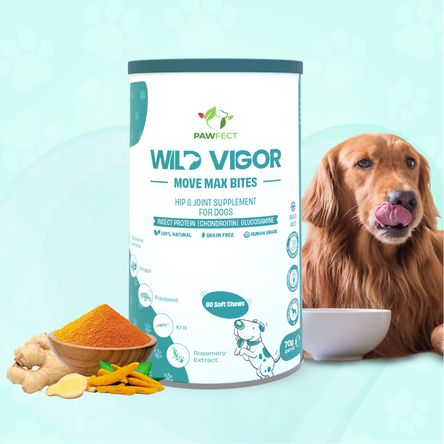 Pawfect Wild Vigor Move Max Bites (70g/2.46oz)