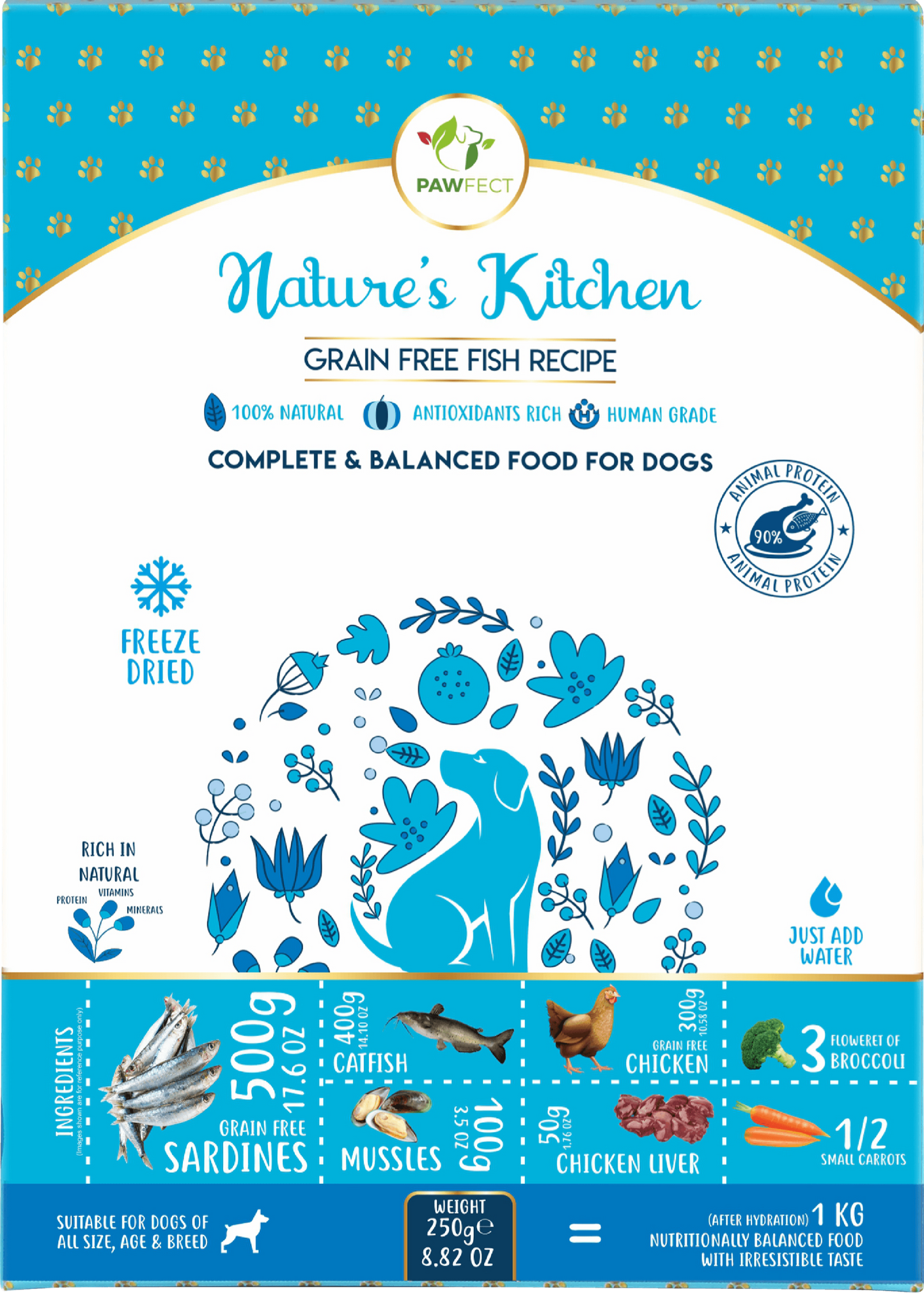 Nature's Kitchen Complete and Balanced Grain Free Dog Food: Fish Recipe