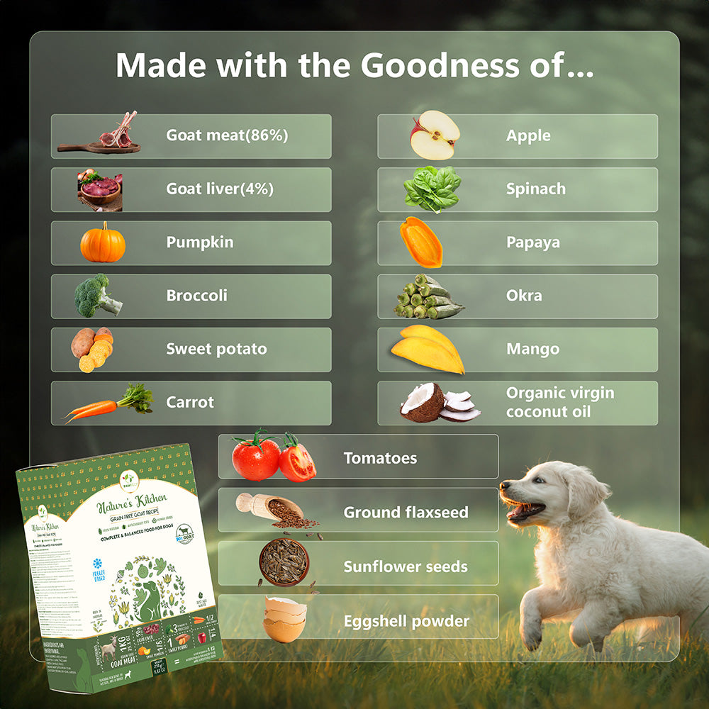 Nature's Kitchen Complete and Balanced Grain Free Dog Food: Goat Recipe