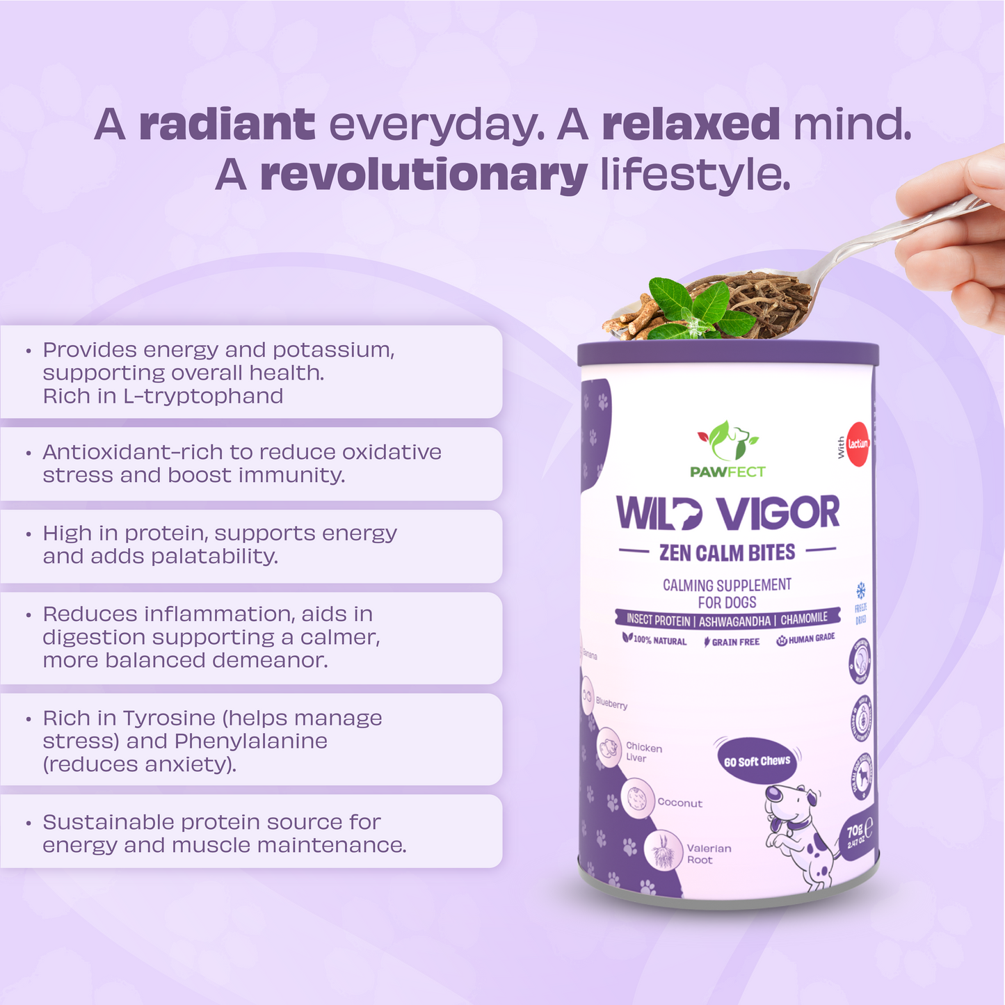 Pawfect Wild Vigor Zen Calm Bites (70g/2.46oz)