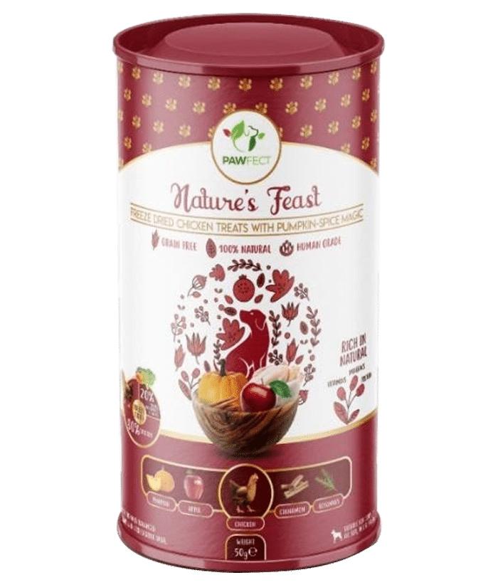 Nature's Feast - Freeze Dried Chicken Treats with Pumpkin Spice for Dogs