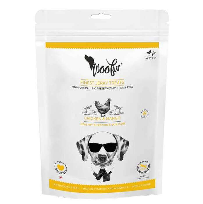 Woofur Air Dried Jerky Treats for Dogs - Chicken & Mango