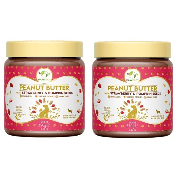 Peanut Butter with Strawberry and Pumpkin Seeds for Dogs
